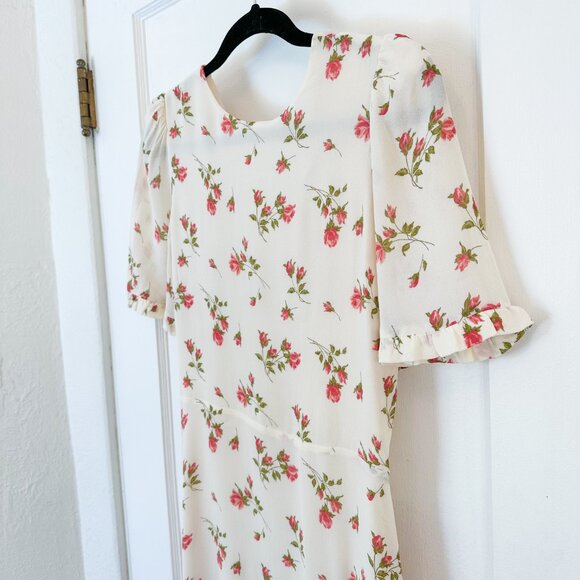 Reformation | Alaina Floral Ruffle‎ Mini Dress in Florence - Picture 8 of 11